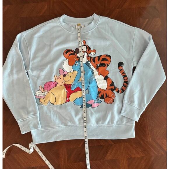 Winnie the Pooh Light Blue Crewneck Sweatshirt Size Small - Picture 13 of 14